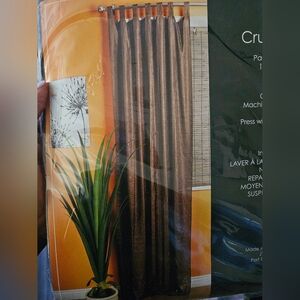 Crushed Satin Drapery Panel (1) - Brown